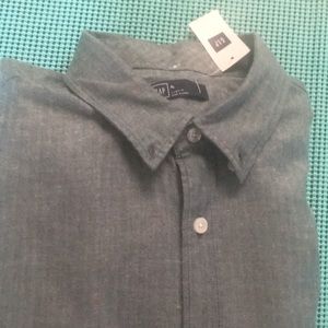 Gap Lived In denim striped shirt